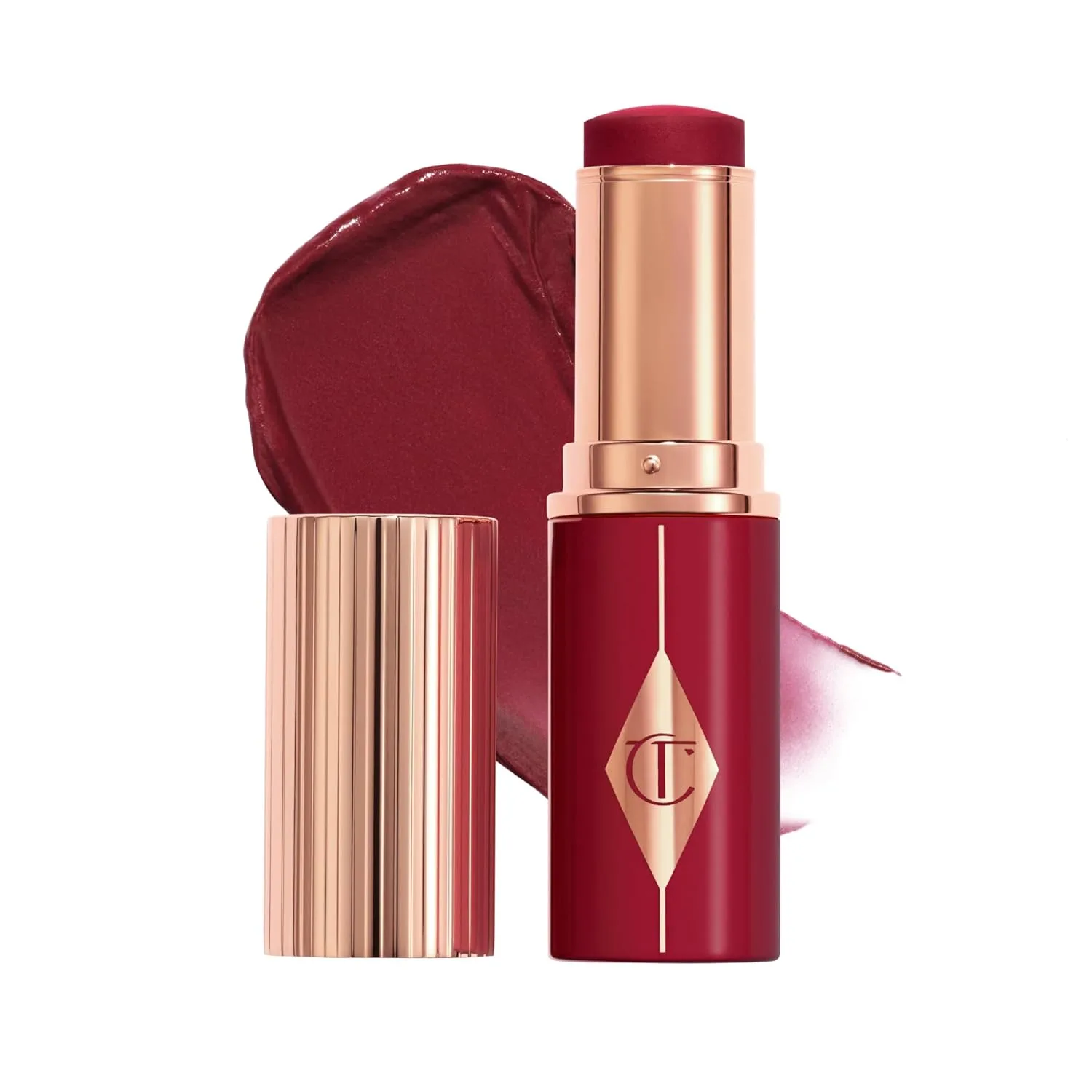 Румяна-стик Charlotte Tilbury Unreal Healthy Glow - кремовая текстура с возможностью наслаивания и ухаживающими компонентами - легко наносятся, растушевываются и придают коже сияние., Berry Glow - rich berry