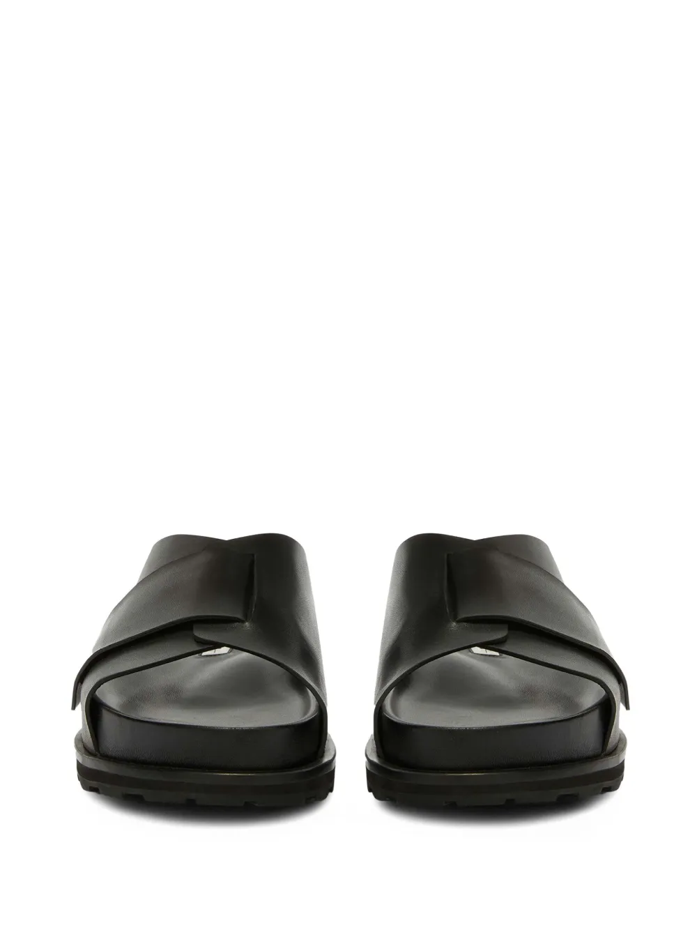 Шлепанцы с открытым носком JIL SANDER, черный — фото 4