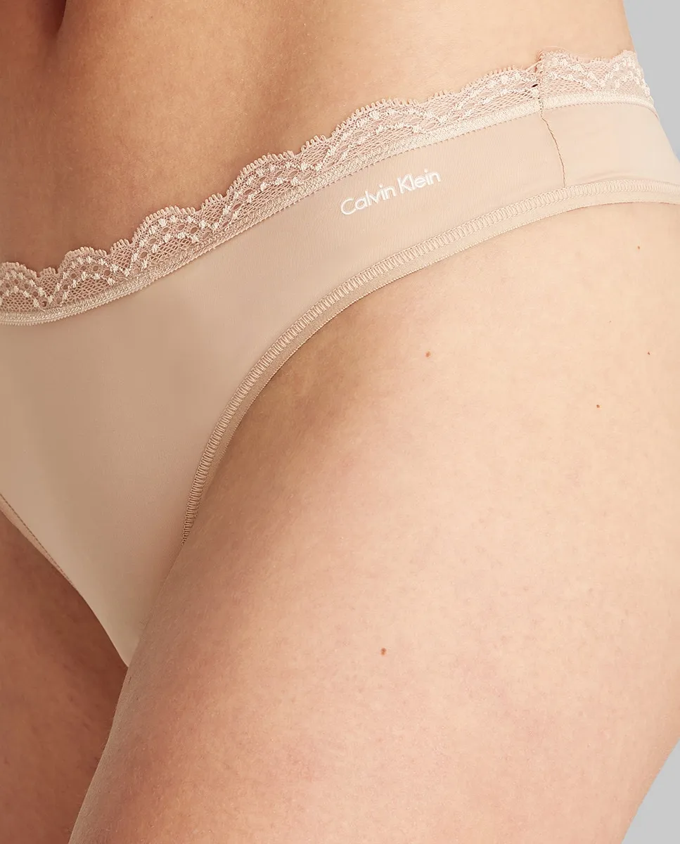 Стринги MF STRETCH W LACE Calvin Klein, бежевый — фото 3