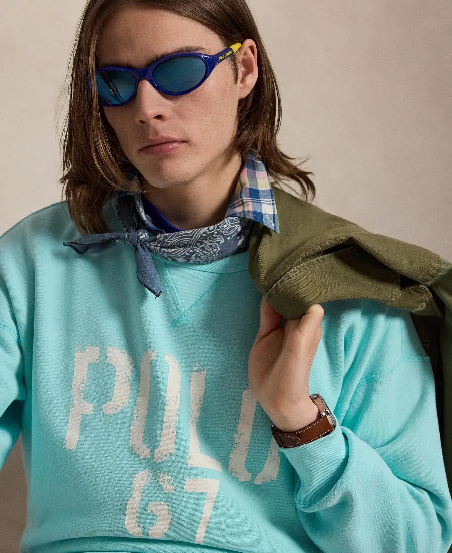 Мужская толстовка с круглым вырезом Polo Ralph Lauren, голубой — фото 3