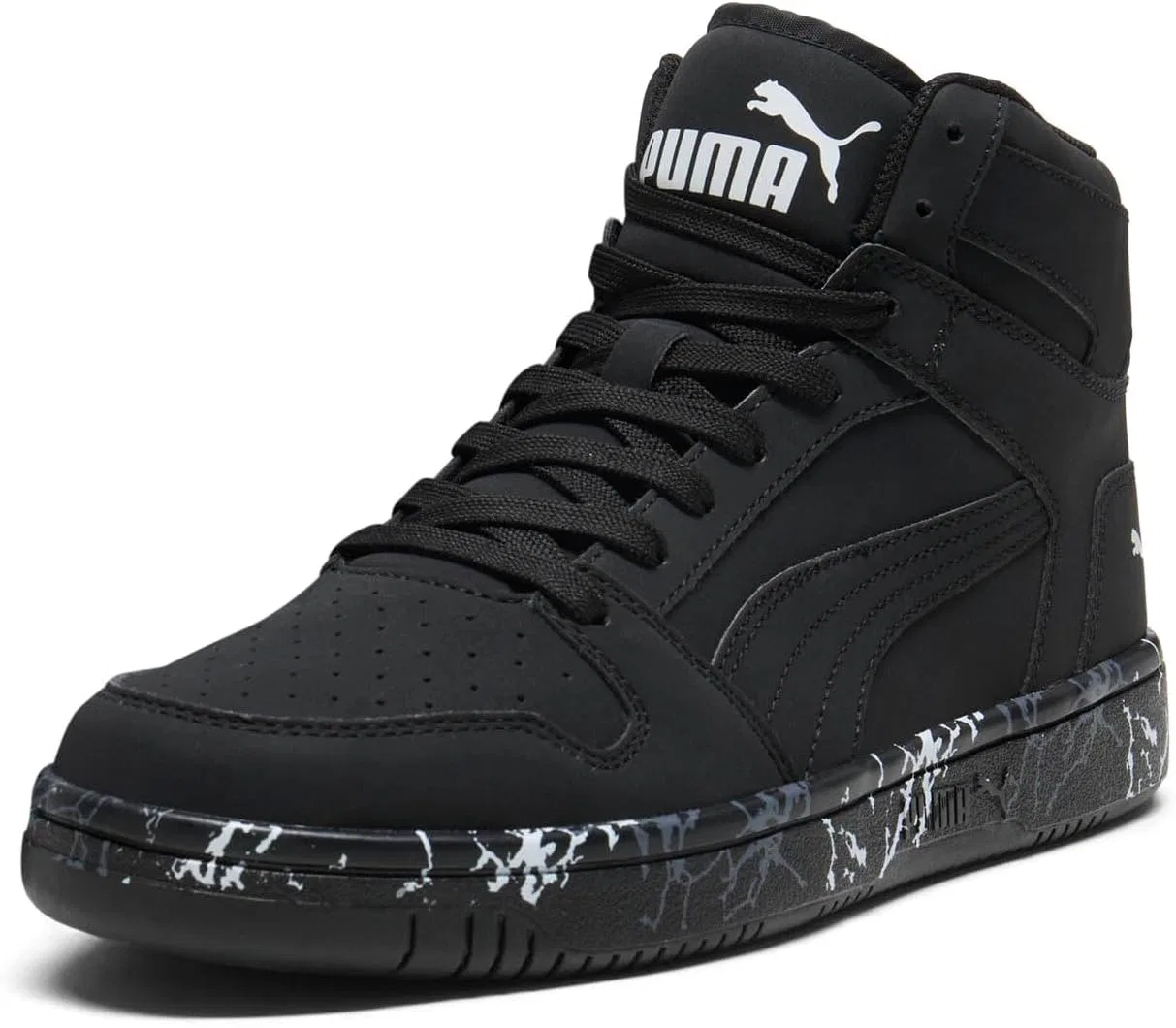 Мужские кроссовки Puma Rebound Layup Mid Shoes Trainers, Black White