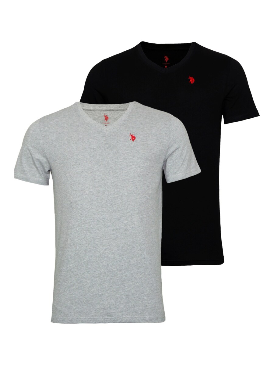 

Классическая футболка U.S. POLO ASSN. Shirt, цвет mottled grey/black