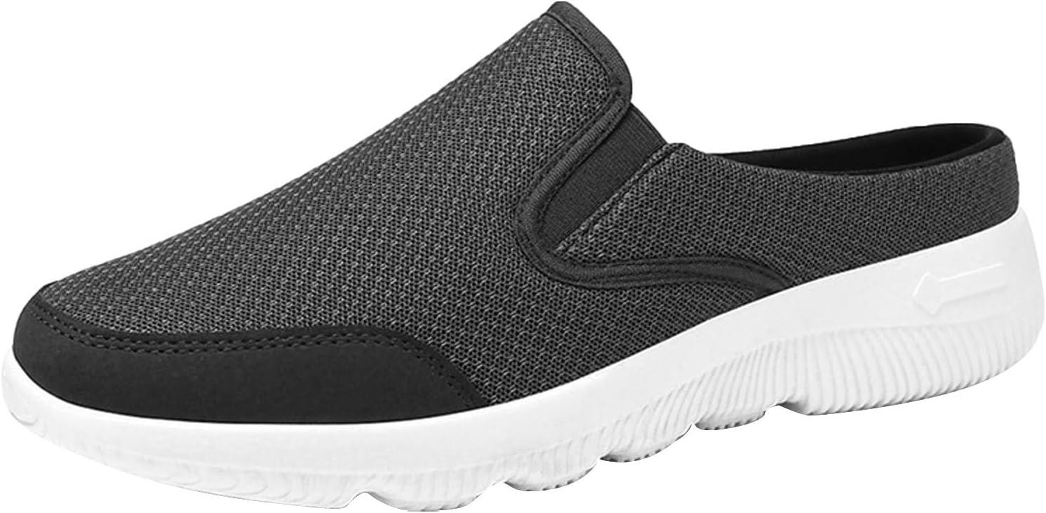 

Модные весенне-летние мужские спортивные кроссовки с плоской подошвой, легкие, сетчатые, дышащие, на липучке, повседневные Generic, серый