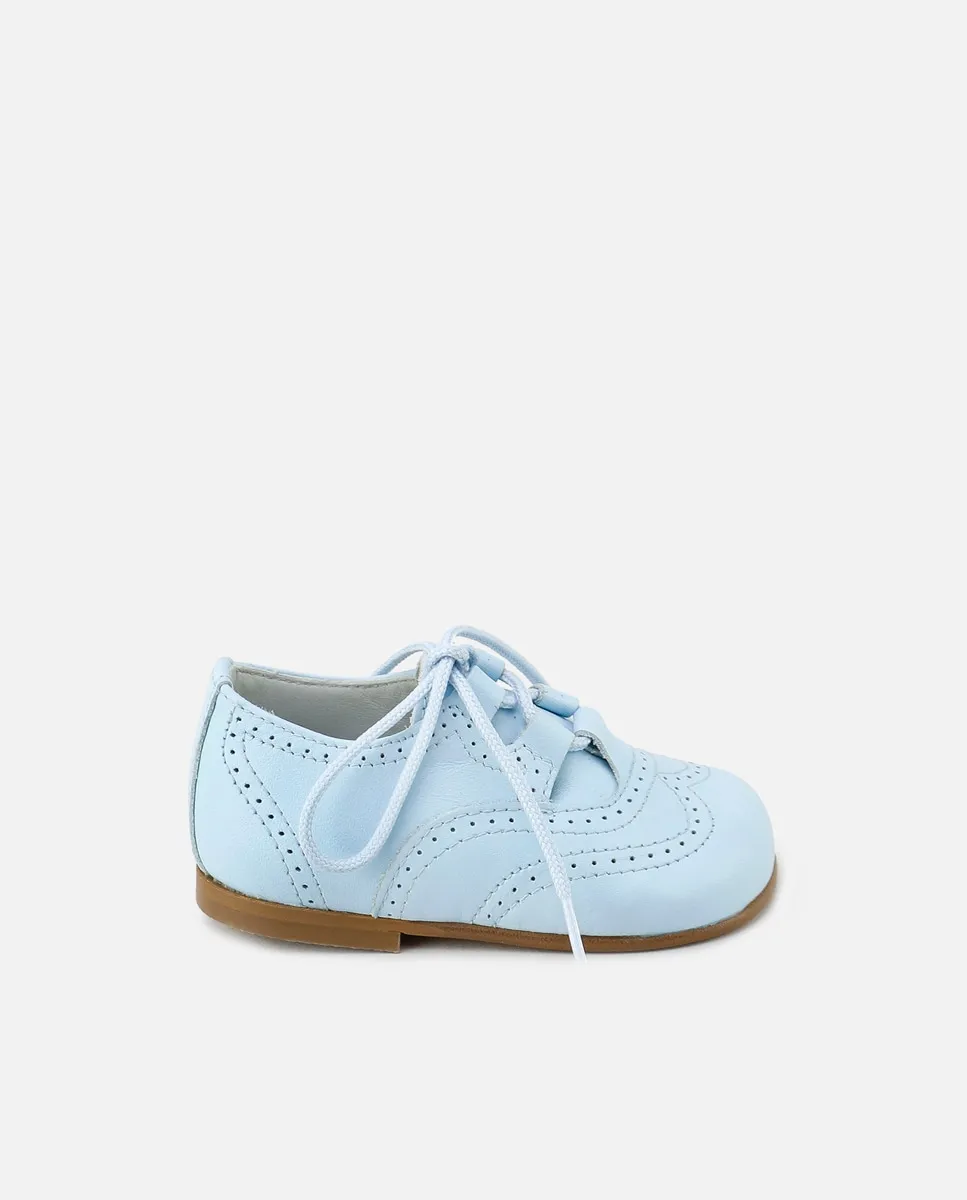 

Детские ботинки в валлийском стиле из перфорированной кожи Eli 1957, светло-голубой