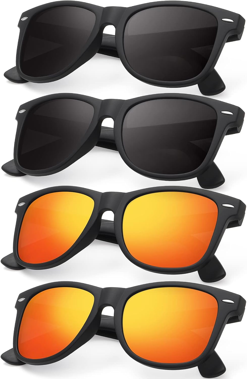 

Поляризованные солнцезащитные очки для женщин и мужчин - модные солнцезащитные очки для вождения, рыбалки, с защитой от УФ-излучения UV400 Occhsouo, A17-black*2+orange*2