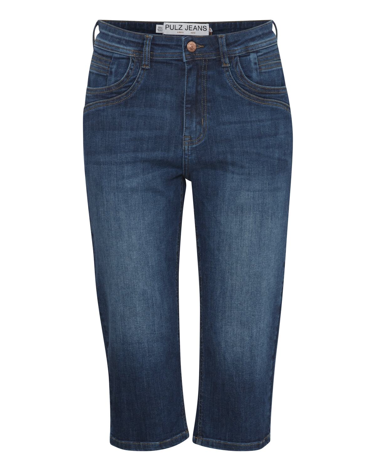 

PULZ Jeans Скинни джинсовые шорты 'PZKATJA' в синем цвете