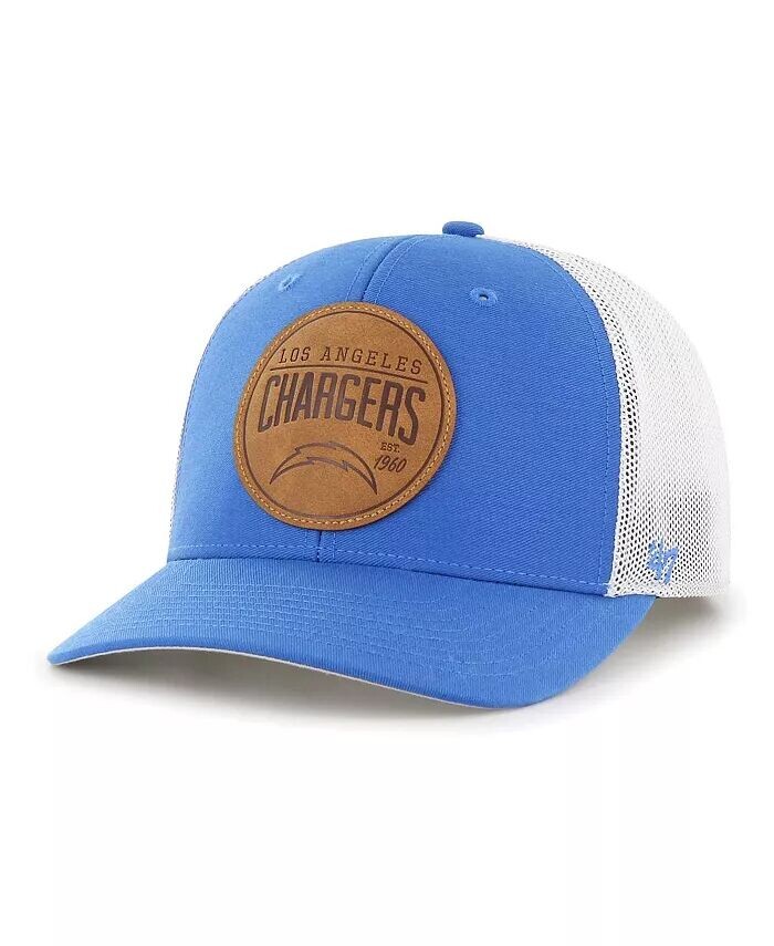 

Мужская пудрово-синяя кожаная шляпа Los Angeles Chargers с гибкой головкой '47 Brand, синий