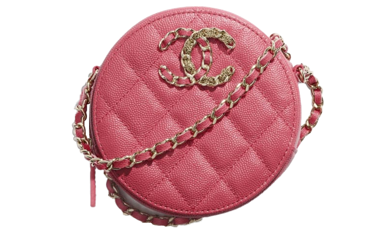 

CHANEL Маленькая круглая сумка через плечо женская розовая
