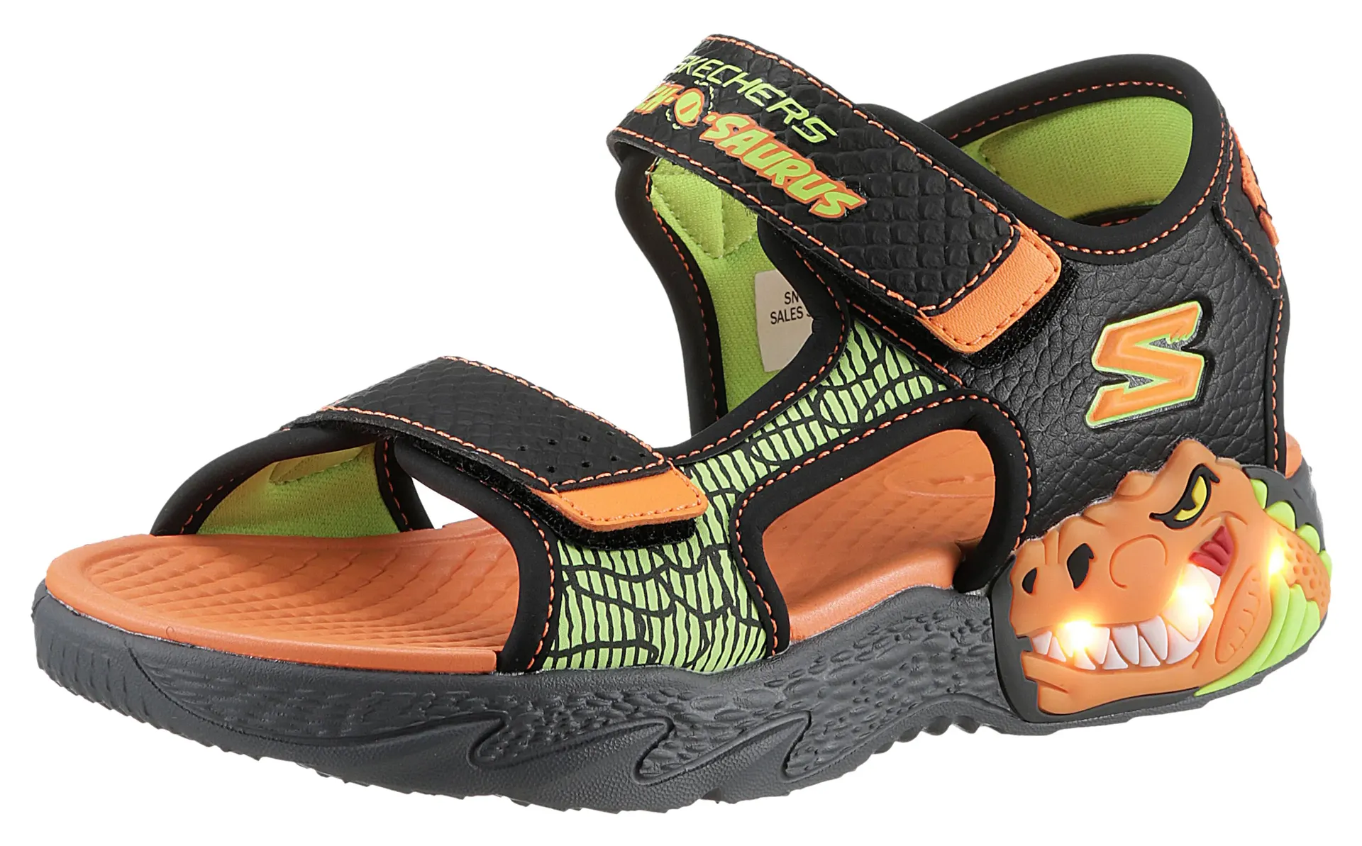 

Детские сандалии Skechers "CREATURE-SPLASH", летняя обувь, обувь на липучке, сандалии, с функцией мигания Skechers Kids, зеленый