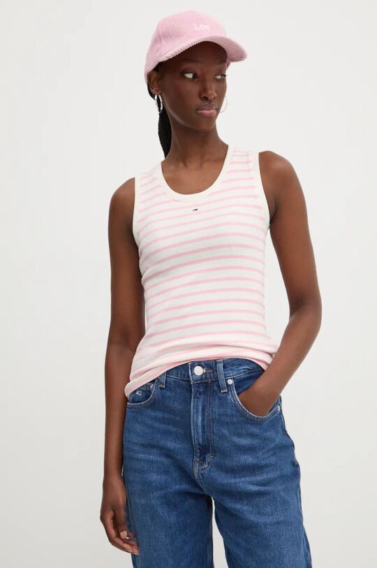 

Топ Tommy Jeans, розовый