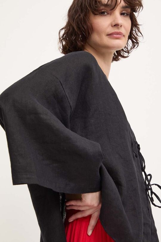

Льняная блузка Answear Lab, черный