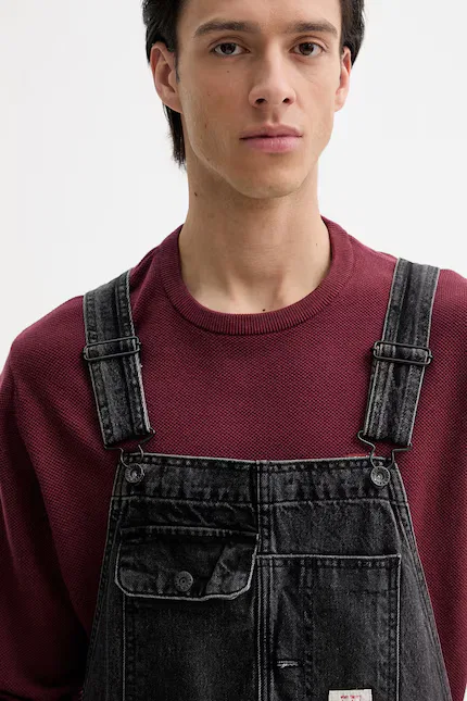 Комбинезон джинсовый свободный Overalls x Workwear Levi's, черный — фото 4