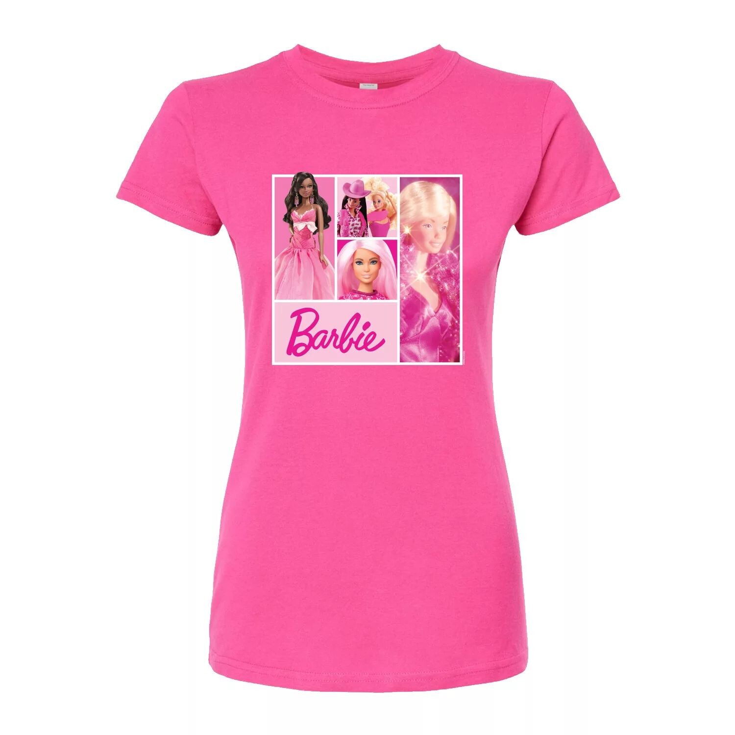

Детская футболка Barbie с рисунком в сетку Licensed Character, розовый