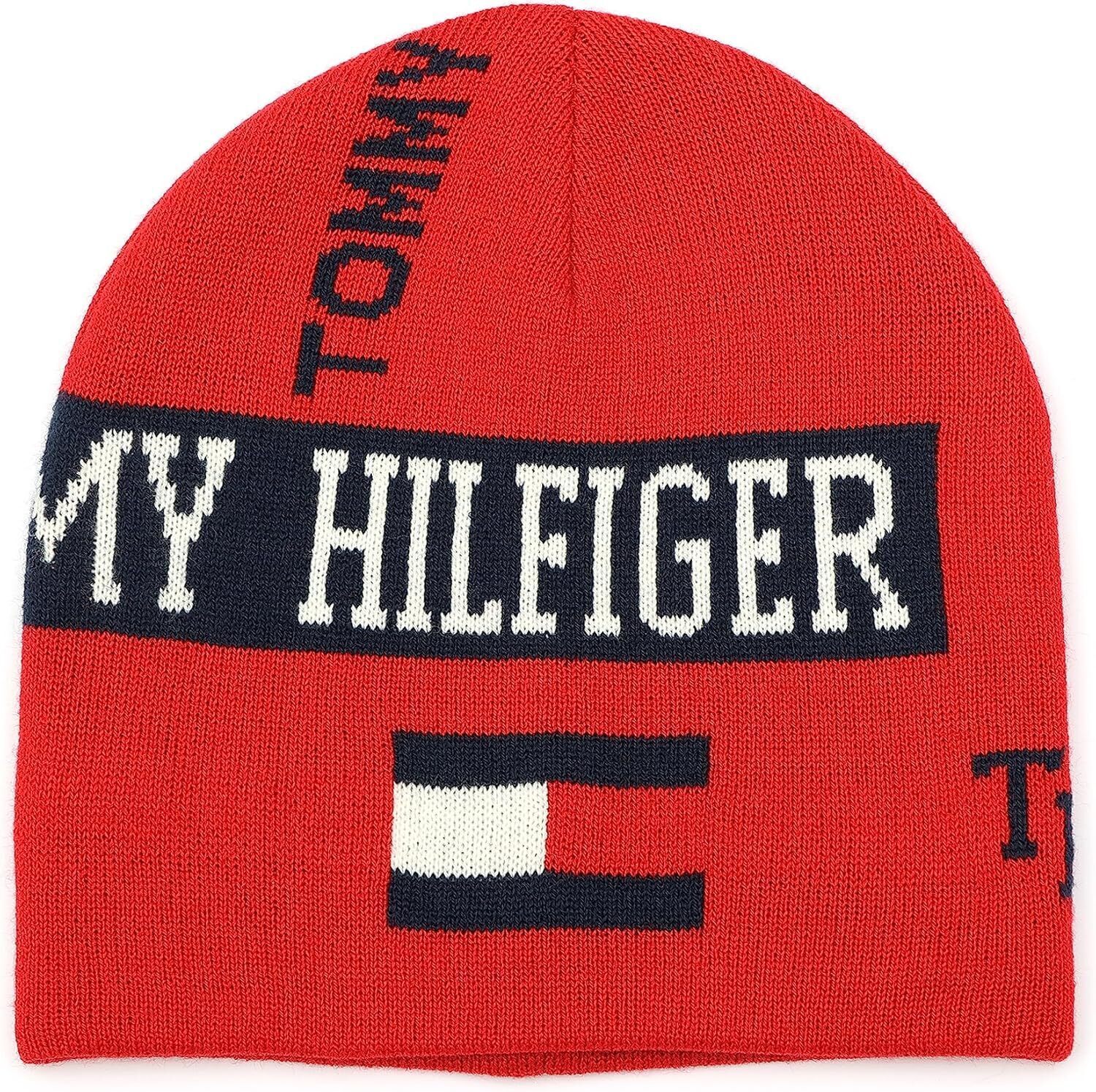 Комплект из шапки и перчаток Tommy Hilfiger для мальчиков с двусторонним логотипом, Primary Red Multi — фото 2