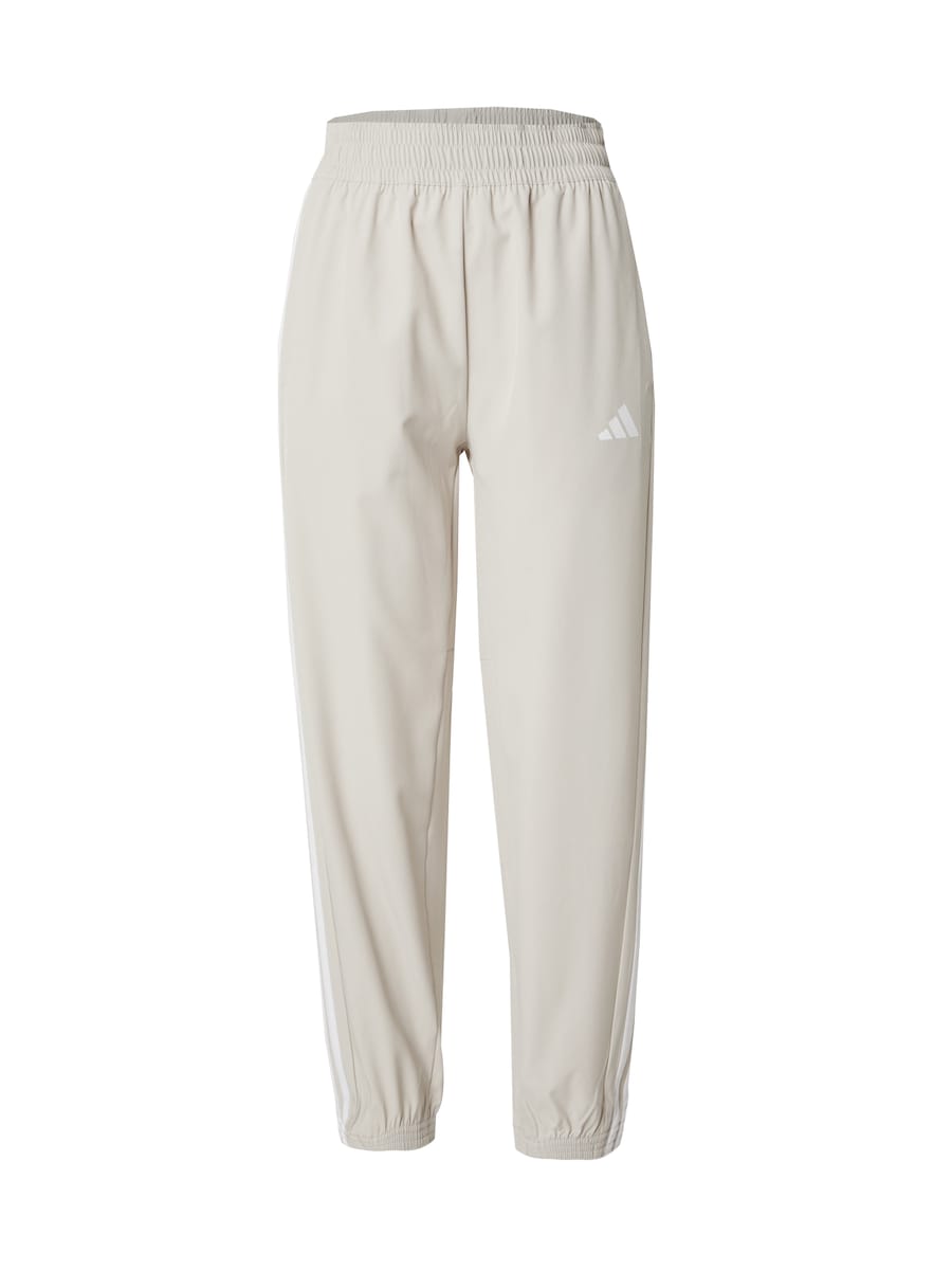 

Зауженные спортивные брюки ADIDAS PERFORMANCE Train Essentials 3-Stripes Woven, бежевый