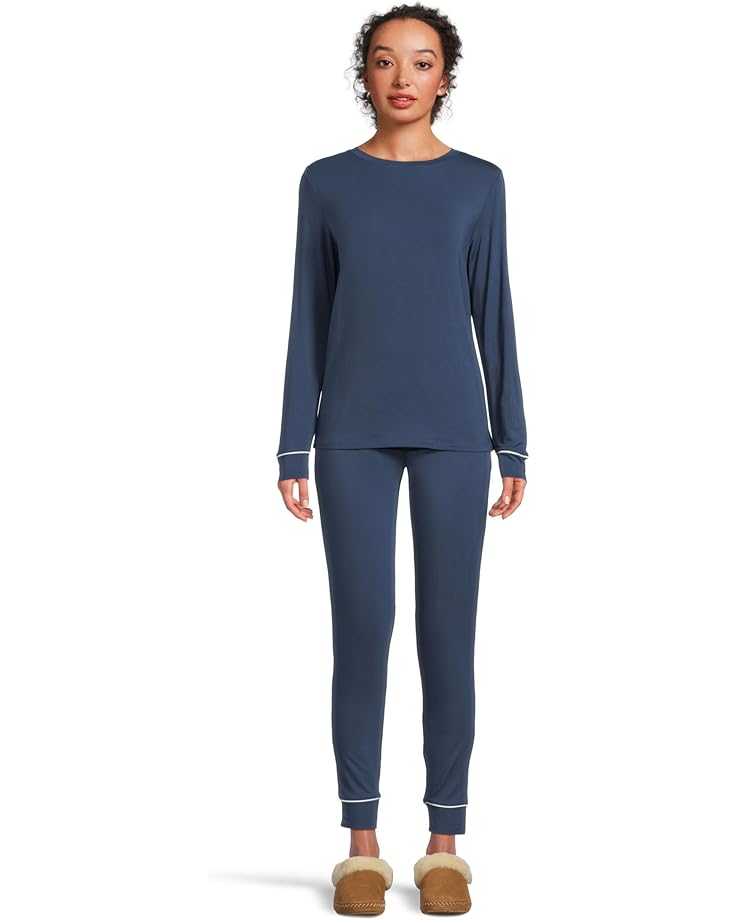 

Пижама Eberjey Gisele Crew Neck Pajama Set, цвет Navy/Ivory