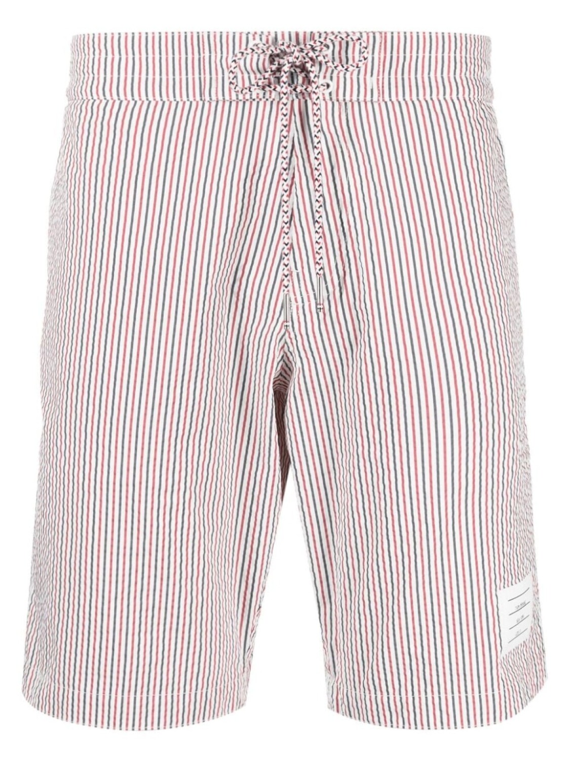 

Thom Browne полосатые плавки-шорты из сирсакера, белый