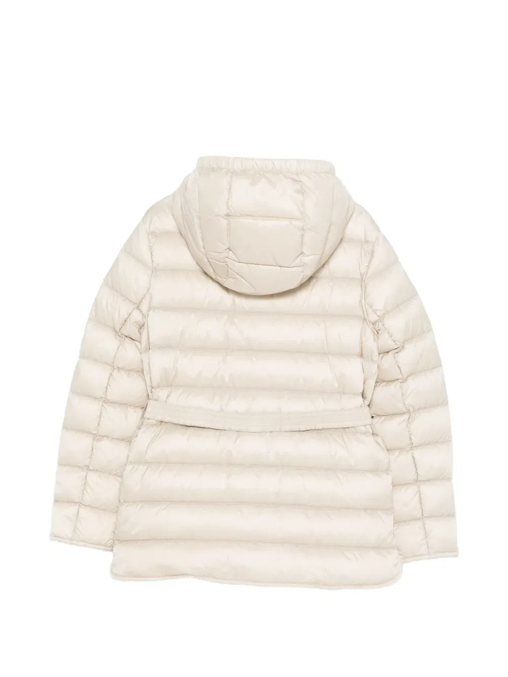 Куртка с капюшоном и поясом Moncler Enfant, нейтральный — фото 2