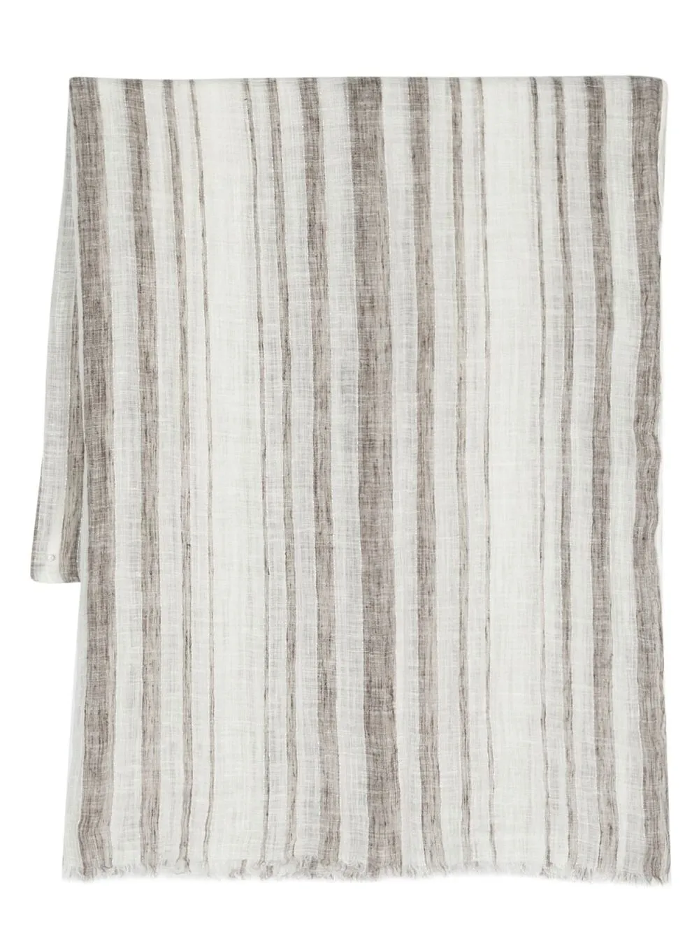 

Легкий шарф с бахромой Brunello Cucinelli, белый