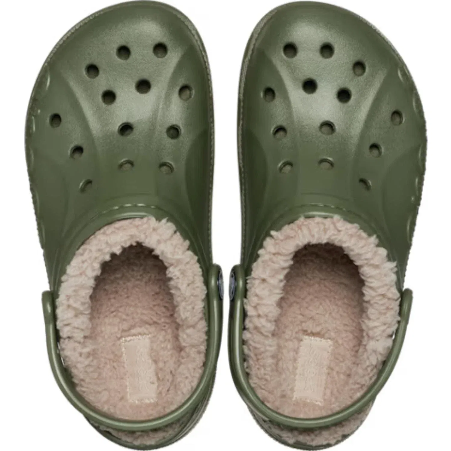 Детские сабо Crocs Baya, армейский зеленый цвет, повседневная обувь, VER1286 — фото 3