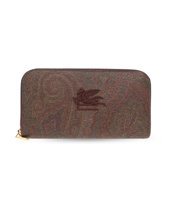 

Кошелек с логотипом Etro, коричневый