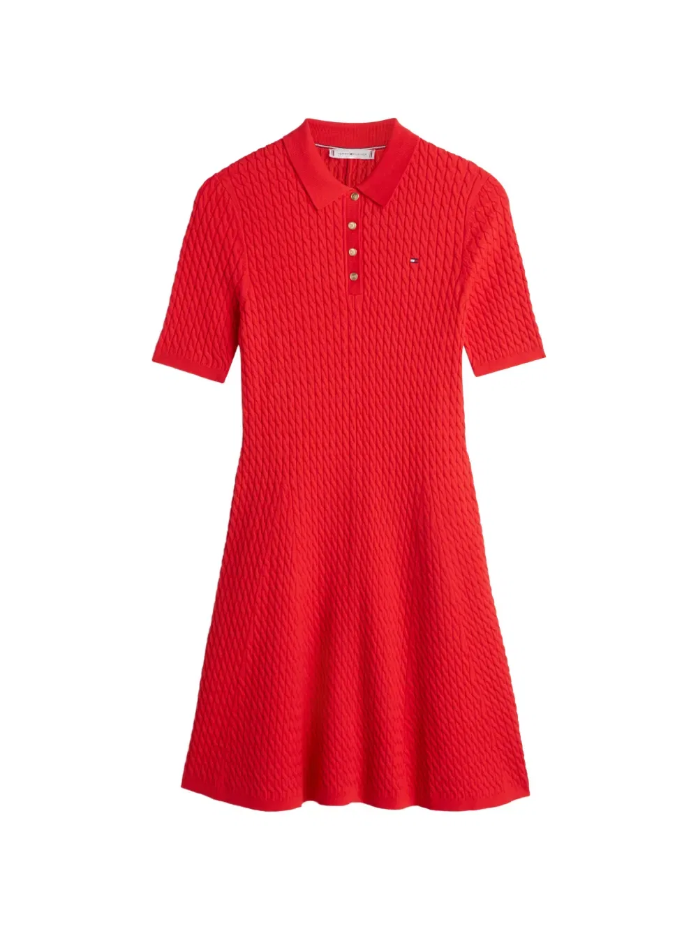 Платье-поло крупной вязки Tommy Hilfiger, красный