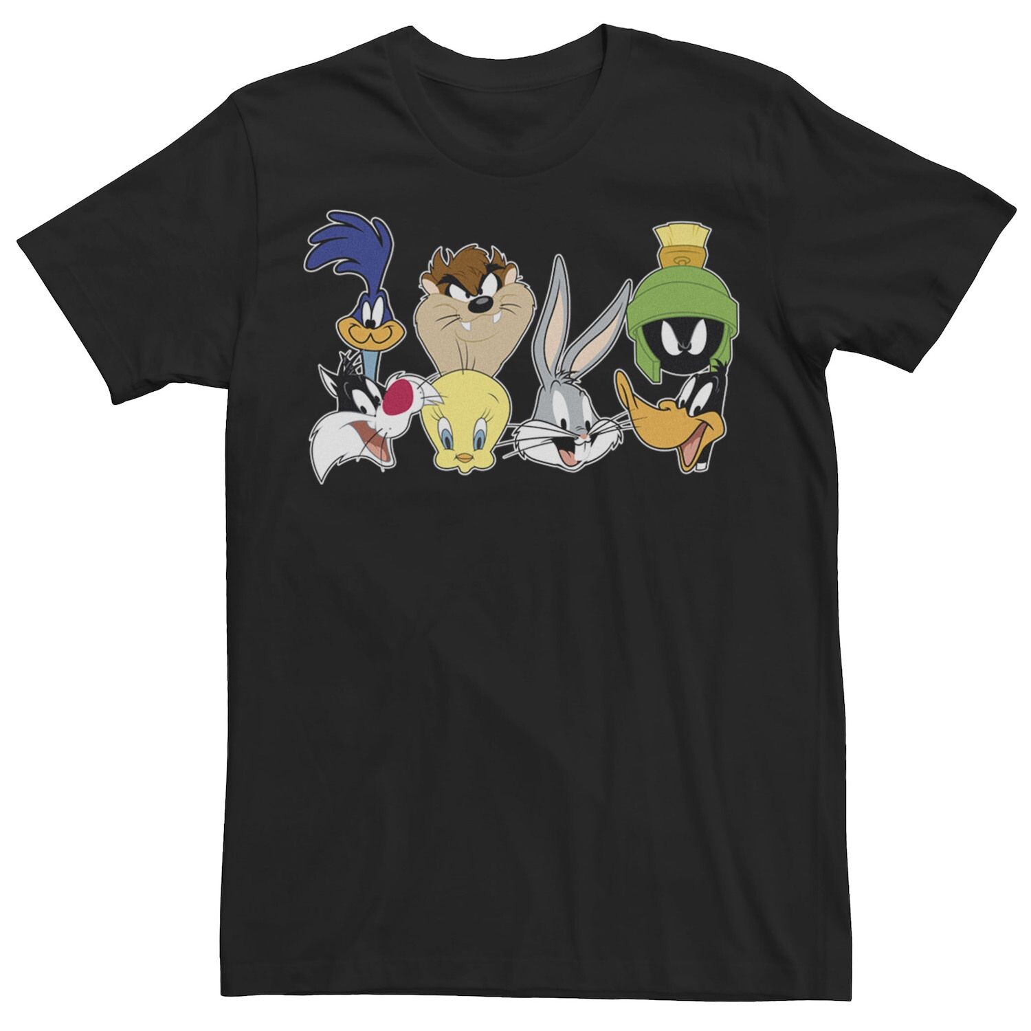 

Мужская цветная футболка с персонажами Looney Tunes Crew Faces Licensed Character