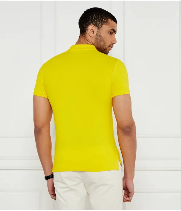 Футболка поло Slim fit Polo Ralph Lauren, желтый — фото 3