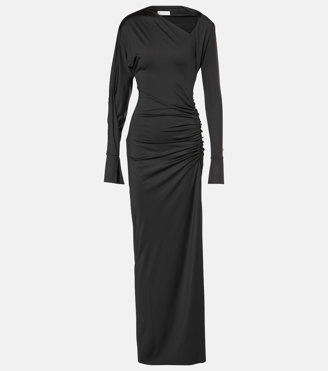 

Асимметричное платье с рюшами Victoria Beckham, черный