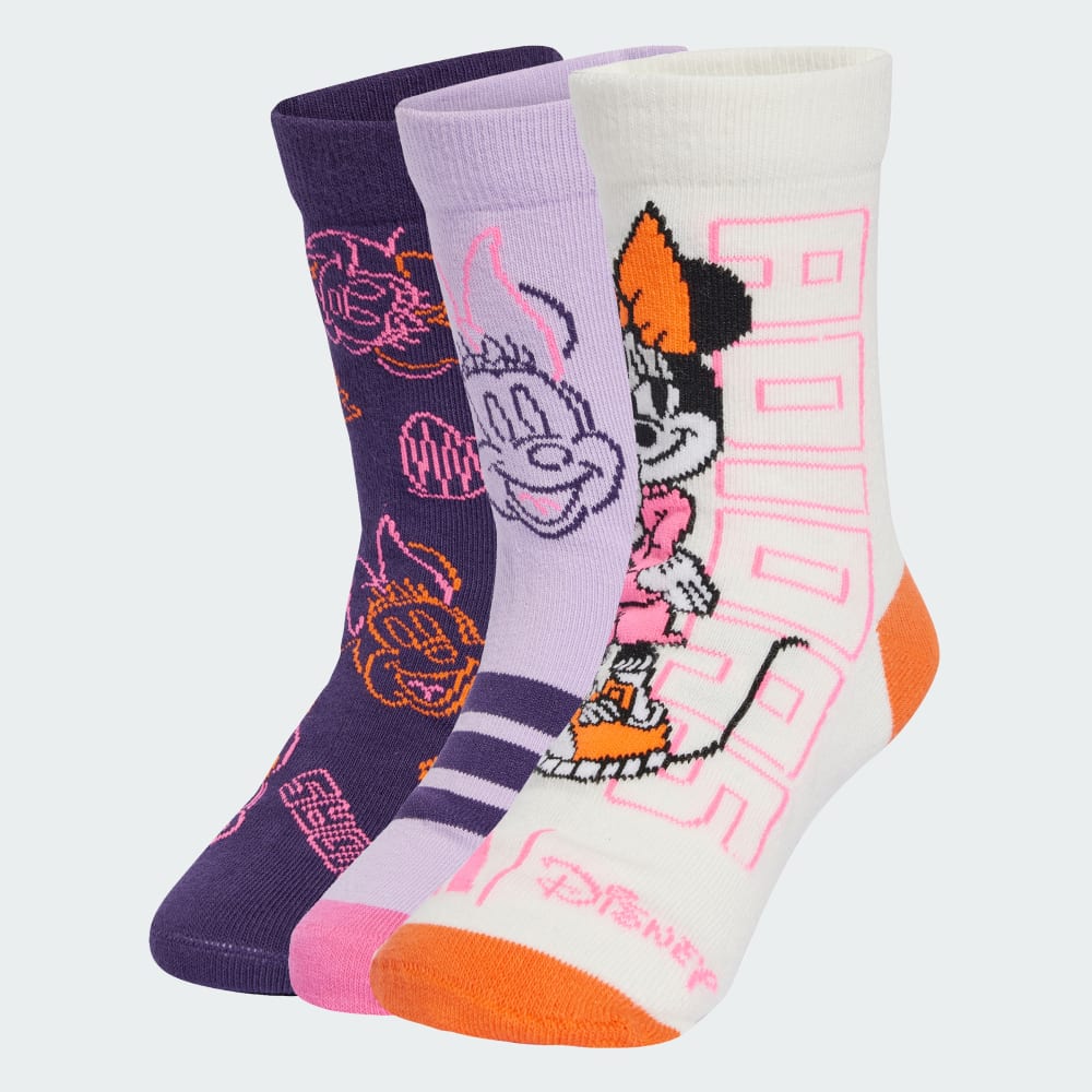 

Носки Adidas Disney Minnie Mouse Socks Kids, цвет Off White/Aurora Plum/Powder Plum