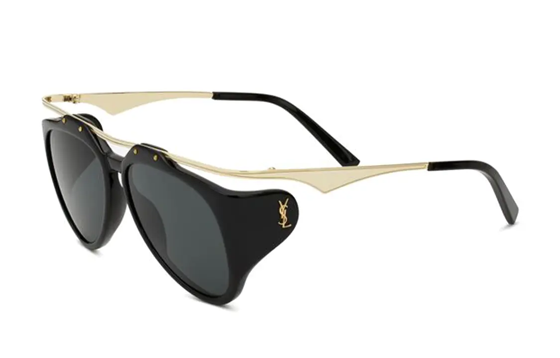 

SAINT LAURENT Авиаторские солнцезащитные очки, Gold