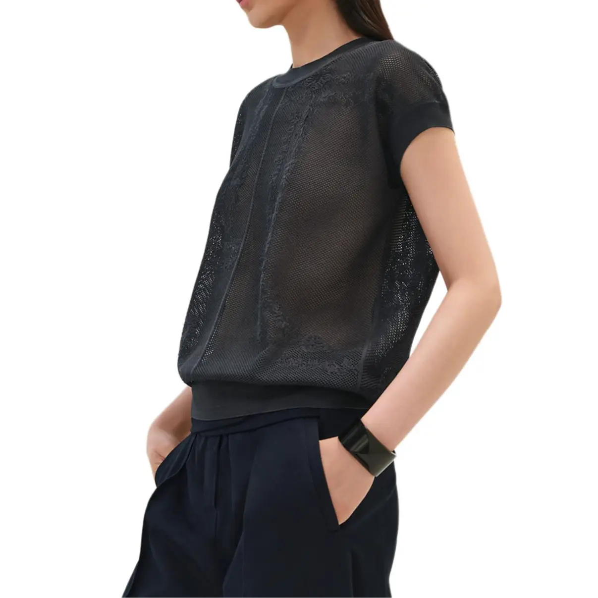 

HERMES Топ женский черный