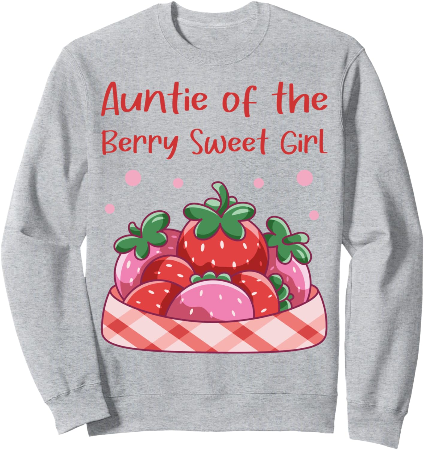 

Толстовка с надписью «Клубничная вечеринка в честь дня рождения» от Berry Auntie Sweet Girl Family Look 2-3-4 Year Old Sweet Decorations Gifts, серый