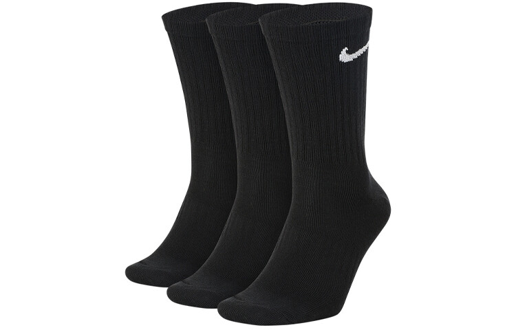 

Носки унисекс Nike до середины икры 3 пары, черный