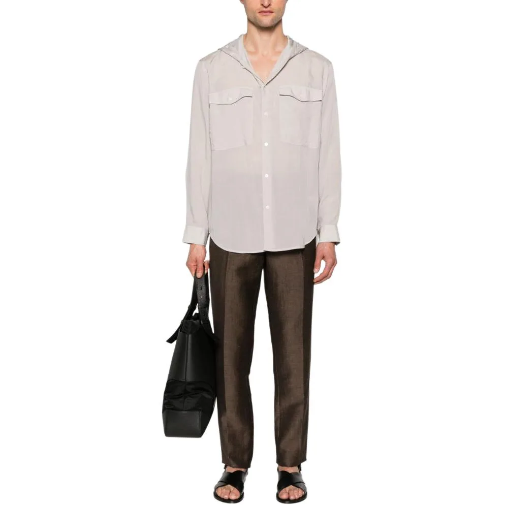 EMPORIO ARMANI SS24 Рубашка мужская Nickel Gray — фото 4