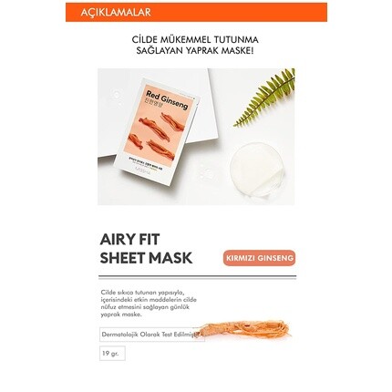 Тканевая маска Missha — Airy Fit Красный женьшень, 20 г — фото 2