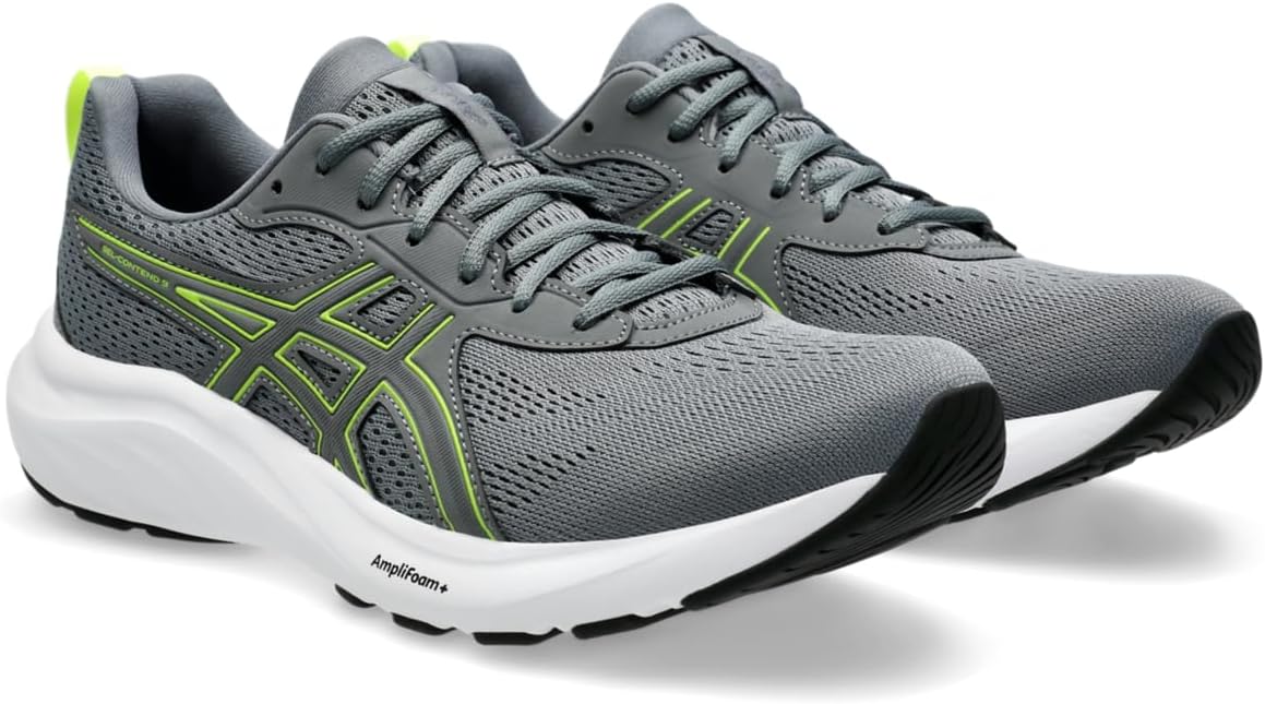 Мужские кроссовки для бега Asics Gel-Contend 9, желтый/серый/стальной — фото 2