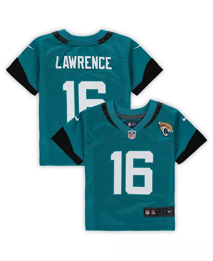 

Детская игровая футболка игрока Trevor Lawrence в ретро-стиле Jacksonville Jaguars Prowler, цвет морской волны Nike, мультиколор