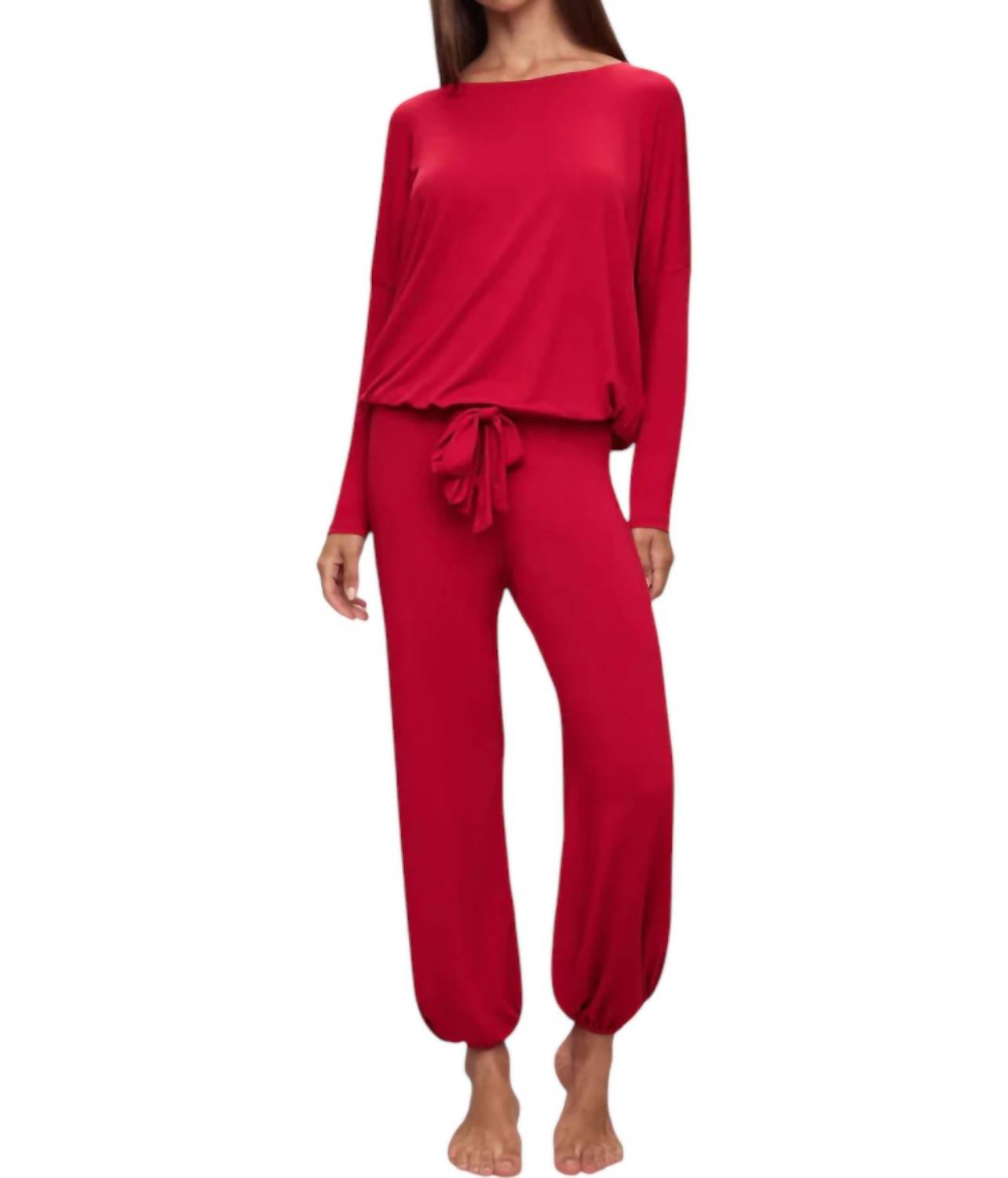 

Комплект для отдыха Gisele Slouchy Lounge в красном цвете Eberjey