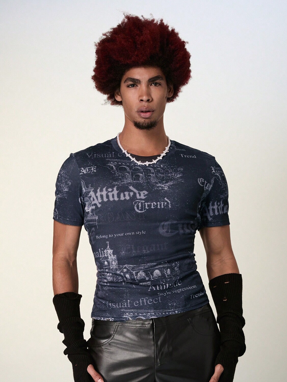 

FeverCity Мужская футболка с коротким рукавом, летняя повседневная приталенная футболка с надписью «Замок» и принтом, многоцветный