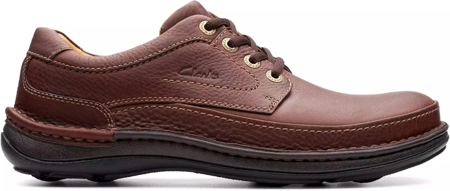 Clarks Nature Three - Кожаные туфли на шнуровке, коричневый