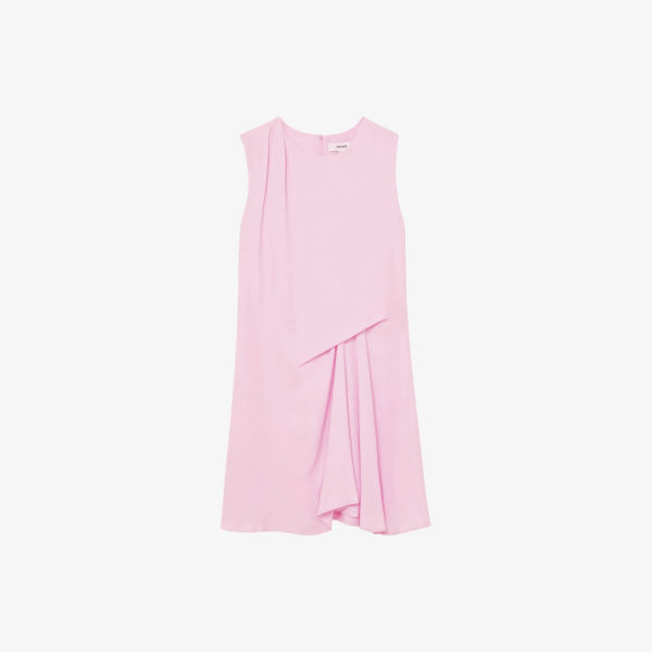 

Элина драпированное мини-платье из ткани Reiss, розовый