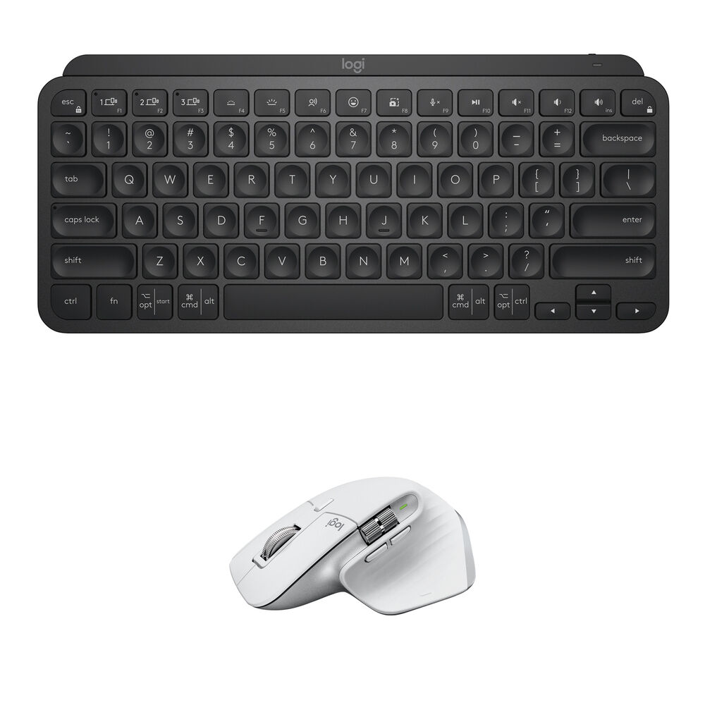 

Комплект из беспроводной клавиатуры Logitech MX Keys Mini и мыши MX Master 3S (черный/бледно-серый)