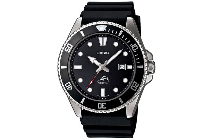 

CASIO Мужские молодежные черные часы MDV106-1A