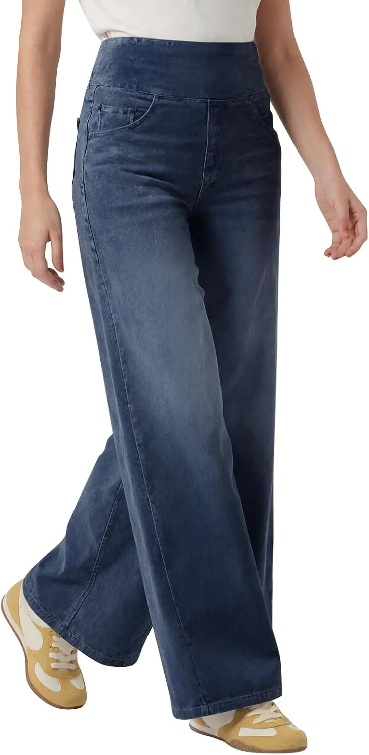 

Джинсы женские широкие с высокой посадкой