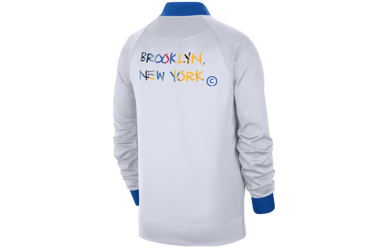 Толстовка с капюшоном Dri-Fit от NBA Brooklyn Nets Showtime City Edition Nike, белый — фото 2