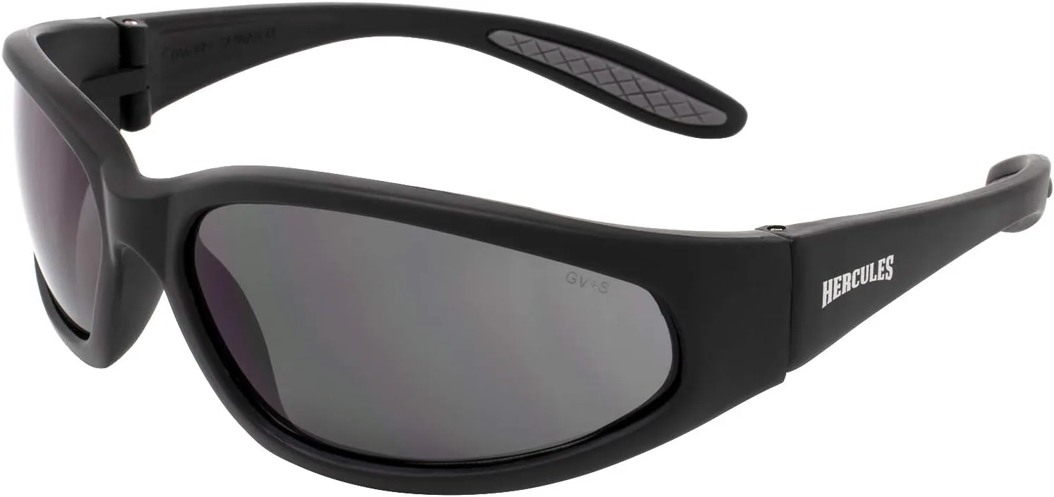 

Мотоциклетные солнцезащитные очки Global Vision Hercules, защитные очки для езды, с защитой от запотевания, соответствуют стандарту ANSI, Black Frame/Smoke Lens