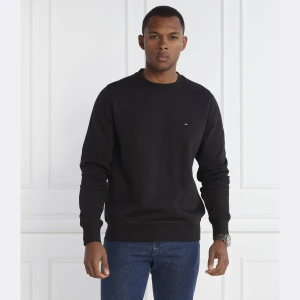 Толстовка обычного кроя с логотипом и флагом Tommy Hilfiger, черный — фото 2