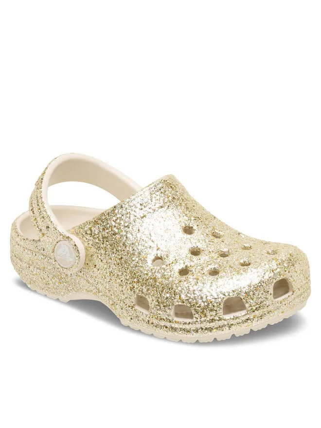 Crocs Классические мюли с крупными блестками, цвет K 211939. золотистый — фото 2