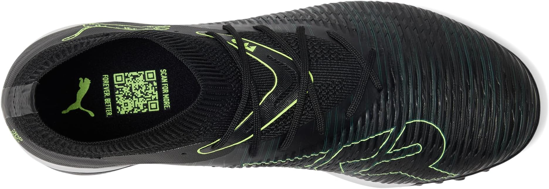 Кроссовки PUMA Future 8 Match Turf Trainer Soccer Cleats, цвет Black/Fizzy Light/Green Terrain — фото 2